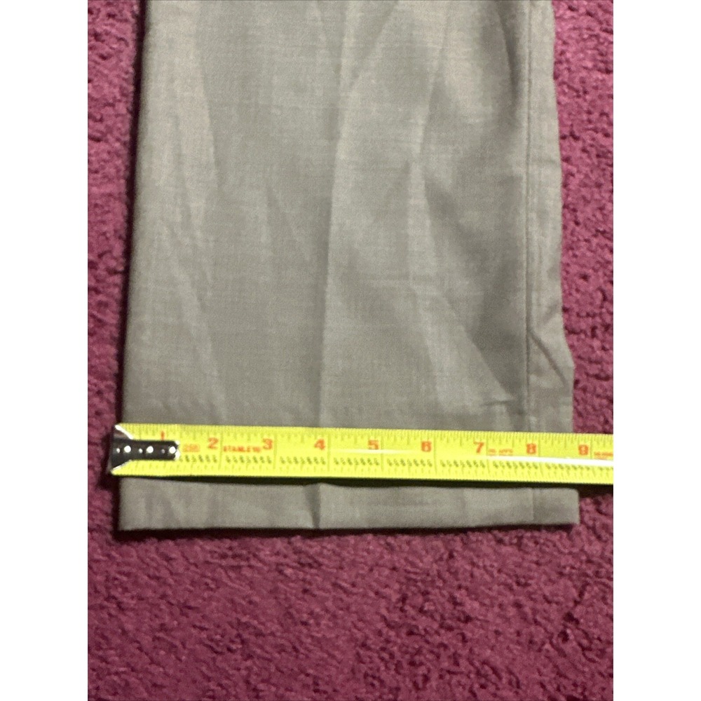 Ermenegildo Zegna Pants Mens 38/28 Light Brown 100% Wool Flat Front Dress Slacks - Picture 8 of 11
